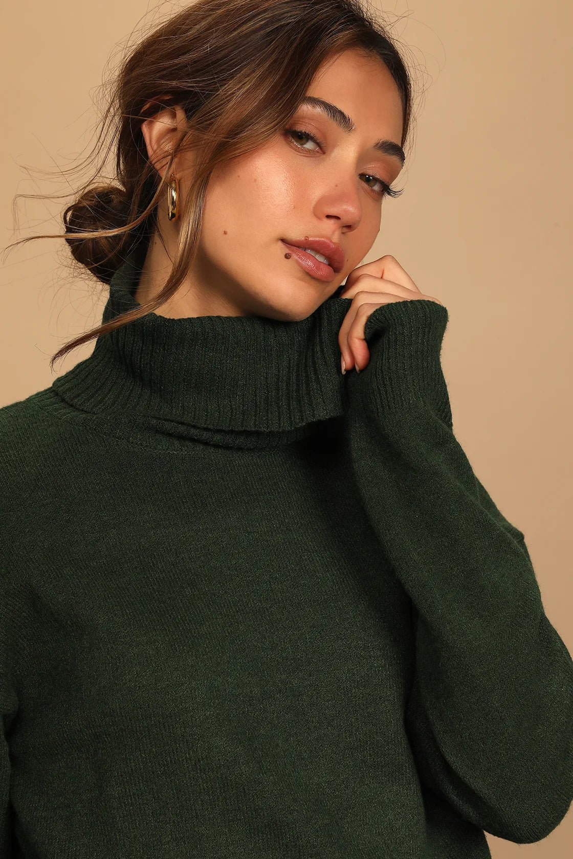 Amazing Memories Berry Red Turtleneck Sweater
