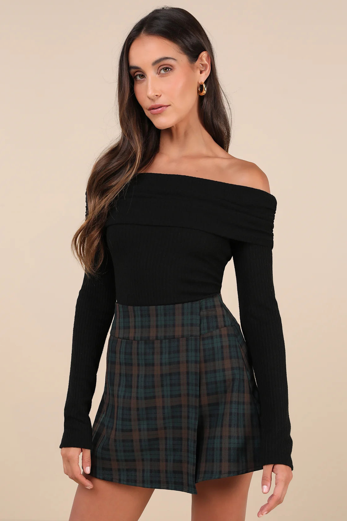 Coveted Favorite Cream Textured Off-the-Shoulder Top